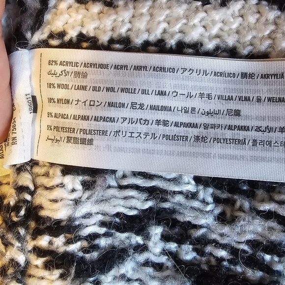 ABERCROMBIE & Fitch Wool and Alpaca blend mixed print sweater Size Small - Picture 7 of 9